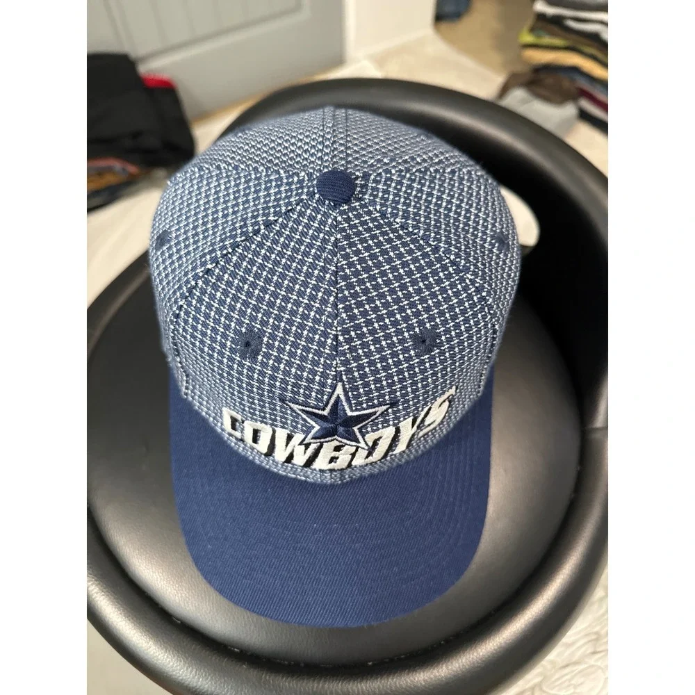 Vintage Dallas Cowboys Logo Athletics NFL Pro Line Snapback Hat Blue White